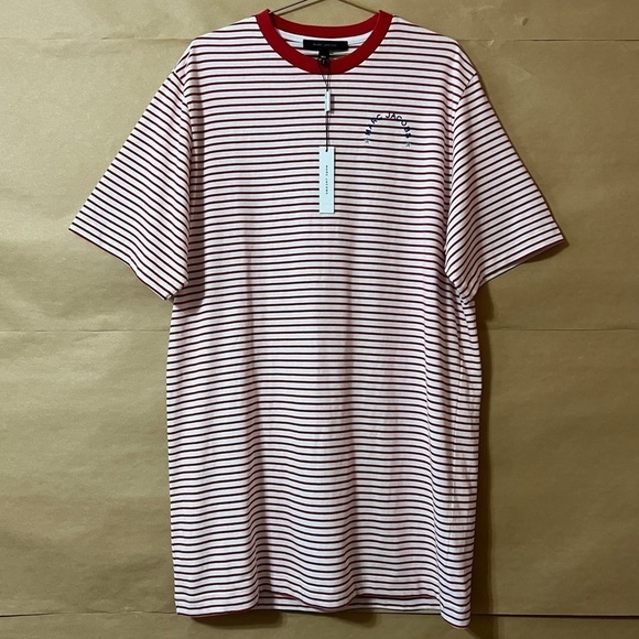 Marc Jacobs | NWT Striped T-Shirt Dress Crewneck Ringer Tee Mini Dress Size M/L - Picture 1 of 10